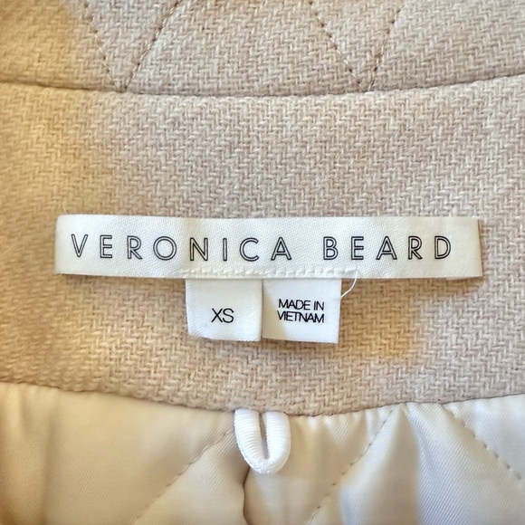 VERONICA BEARD Shirin Dickey Jacket Coat Light Oatmeal Sz XS - Picture 6 of 10